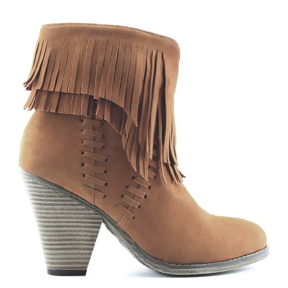 S. the Widow Shoes - 🖤 HP 🖤 MYRON Western Fringe Heeled Booties